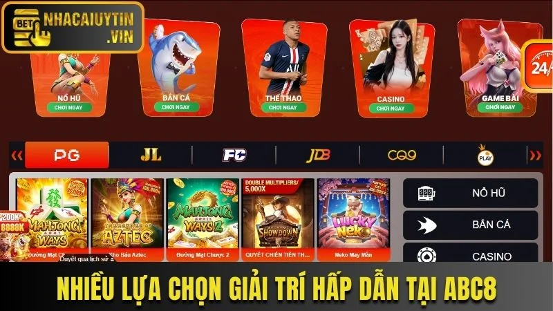 Giải trí thỏa thích với kho game tại ABC8