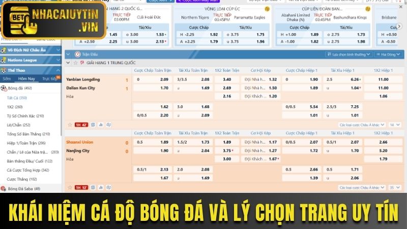 Khái niệm cá độ bóng đá và lý chọn trang uy tín