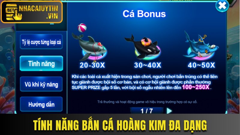 Khám phá tính năng bắn cá hoàng kim đa dạng