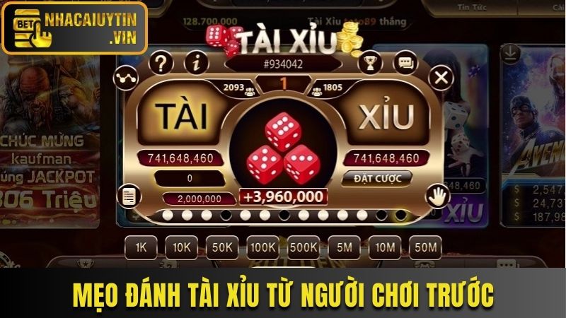 Mẹo đánh Tài Xỉu từ người chơi trước