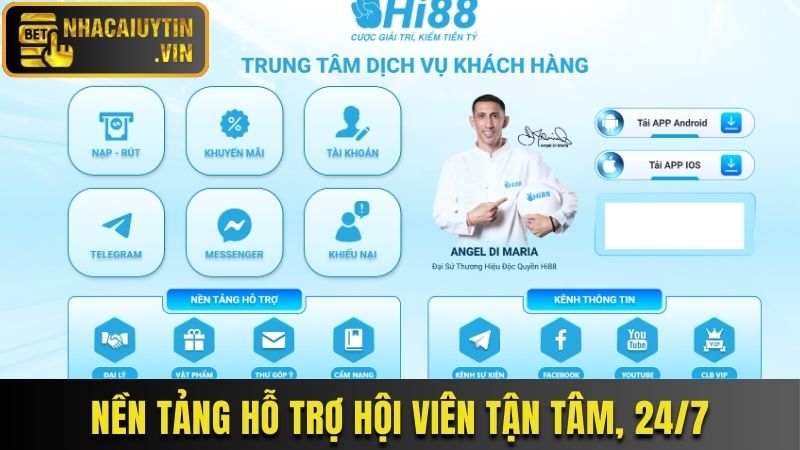 Nền tảng hỗ trợ hội viên tận tâm, 24/7