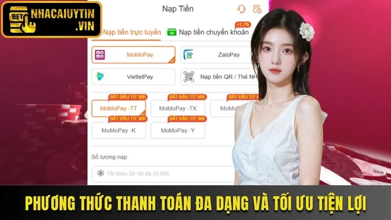 Phương thức thanh toán đa dạng và tối ưu tiện lợi