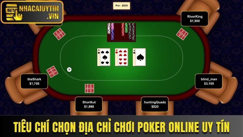Tiêu chí chọn địa chỉ chơi Poker online uy tín
