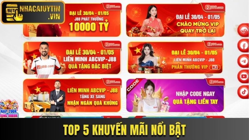 Top 5 khuyến mãi nổi bật